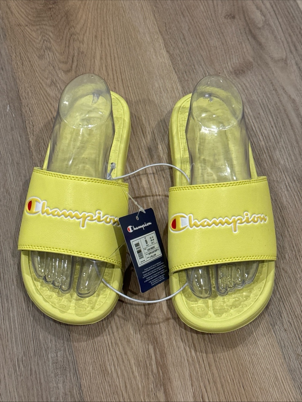 Champion Women's Slides Sandals Super Slides Nice Size 9 Yellow